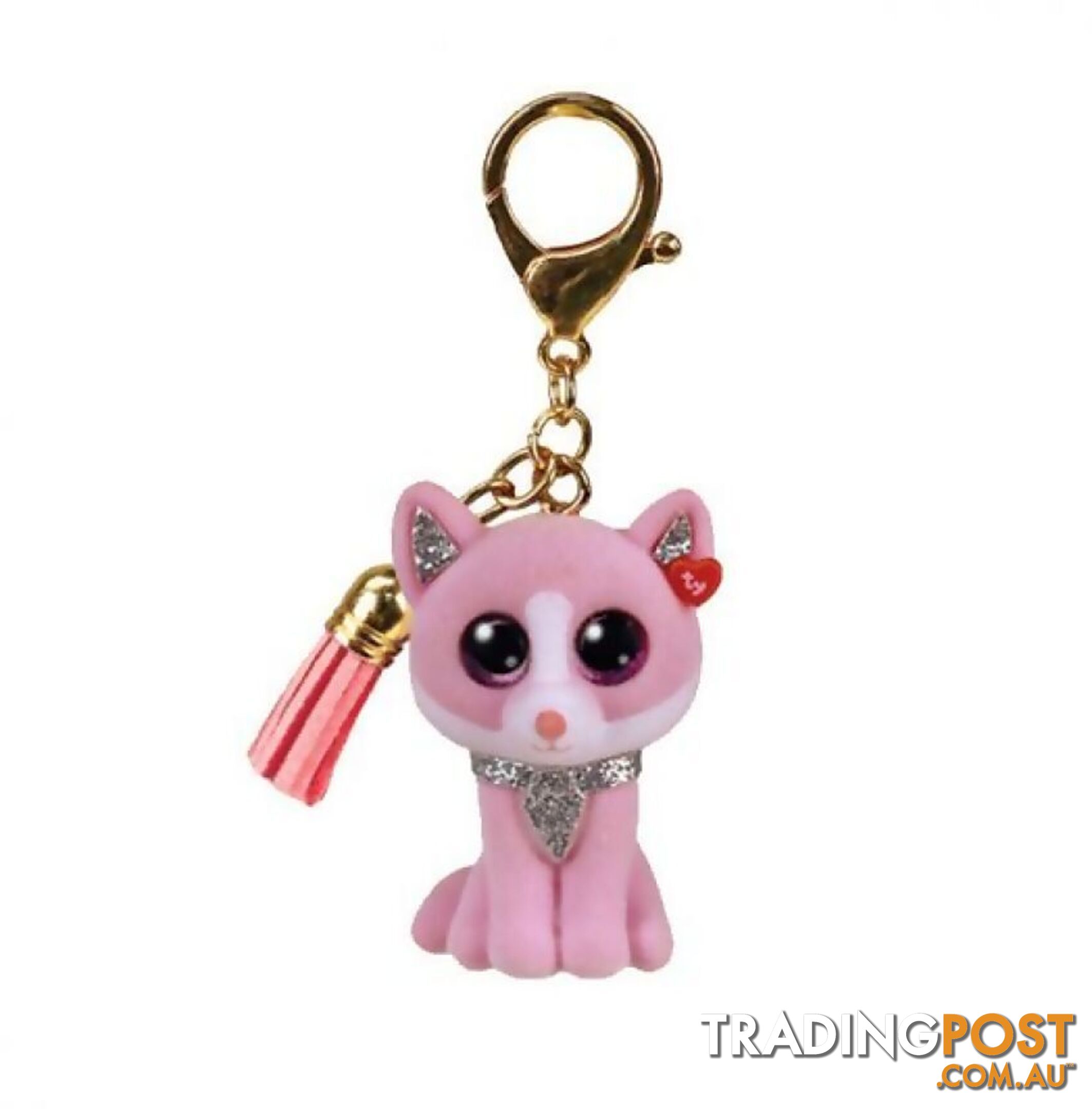 Ty - Beanie Boos - Mini Clip Fiona The Cat With Tassel Mini - 5cm - Bg25065 - 008421250653