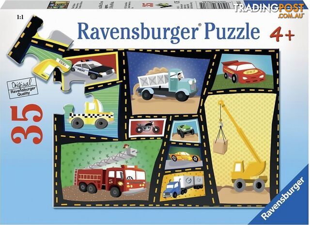 Ravensburger - Engine & Tyres Jigsaw Puzzle 35pc - Mdrb08781 - 4005556087815