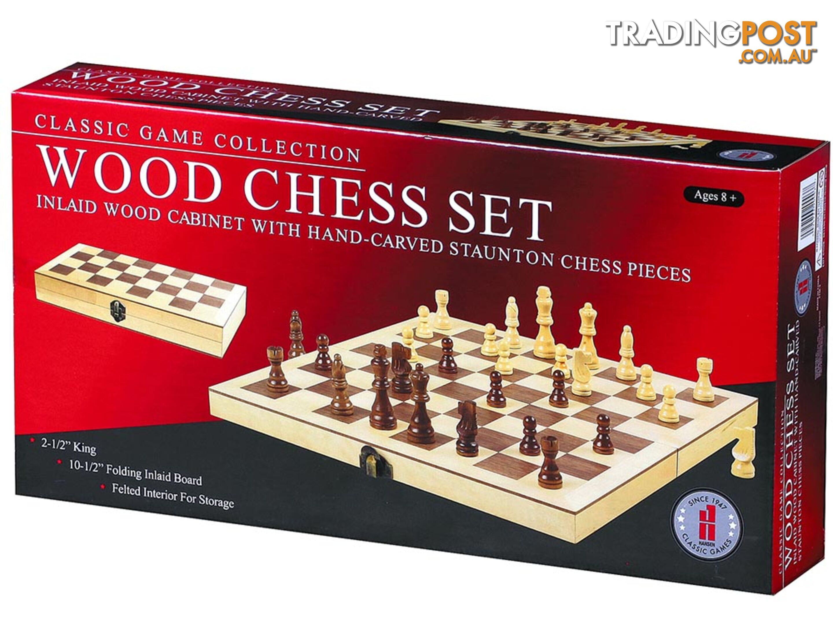 Chess Set Inlaid Board Wooden 15' - Jdhsn20004 - 025766200044