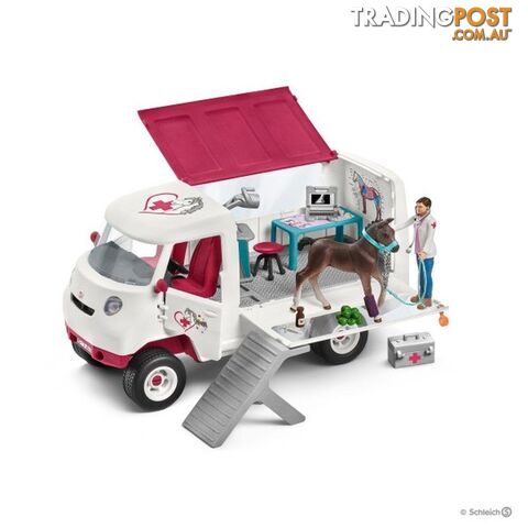 Schleich - Mobile Vet With Hanoverian Foal Sc42370 - 4055744013850