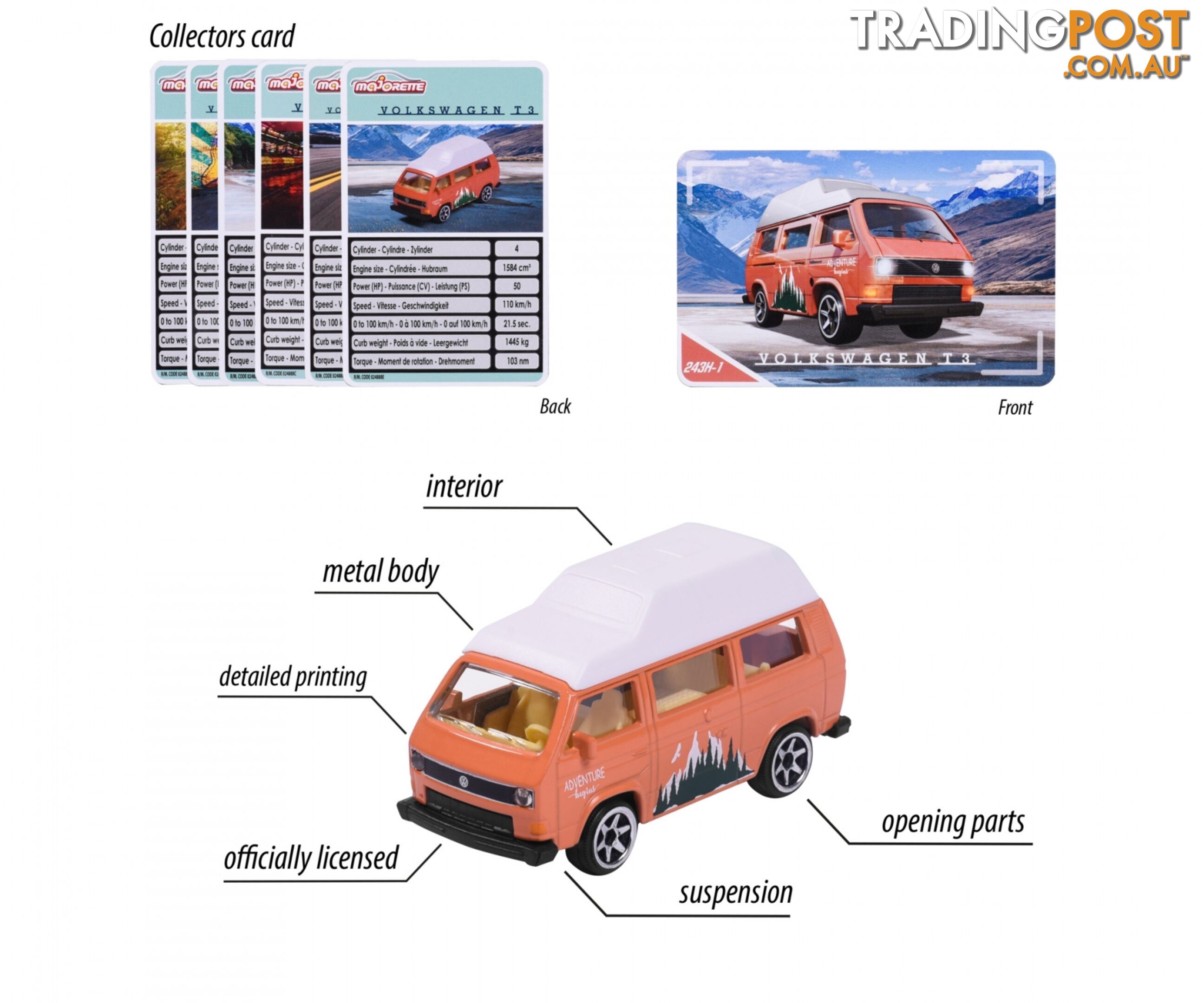 Majorette - Vw The Originals Premium Car Assorted  - Rpmj65402 - 3467452065402