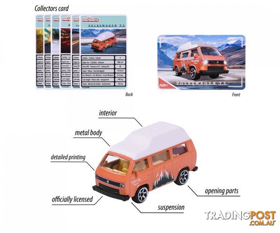 Majorette - Vw The Originals Premium Car Assorted  - Rpmj65402 - 3467452065402