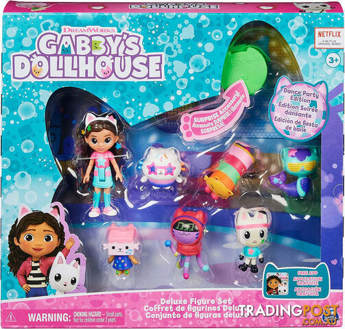 Gabby's Dollhouse - Gabby's Dollhouse Deluxe Dance Party Figure Set - Si6064152 - 778988380895
