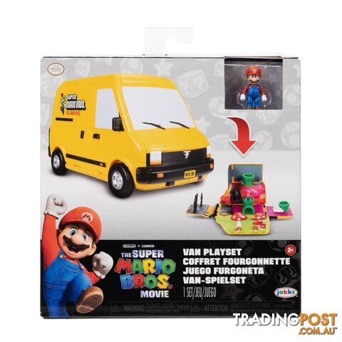 Super Mario - Movie Van Playset With Mario Mini Figure - Hs417134 - 192995417137