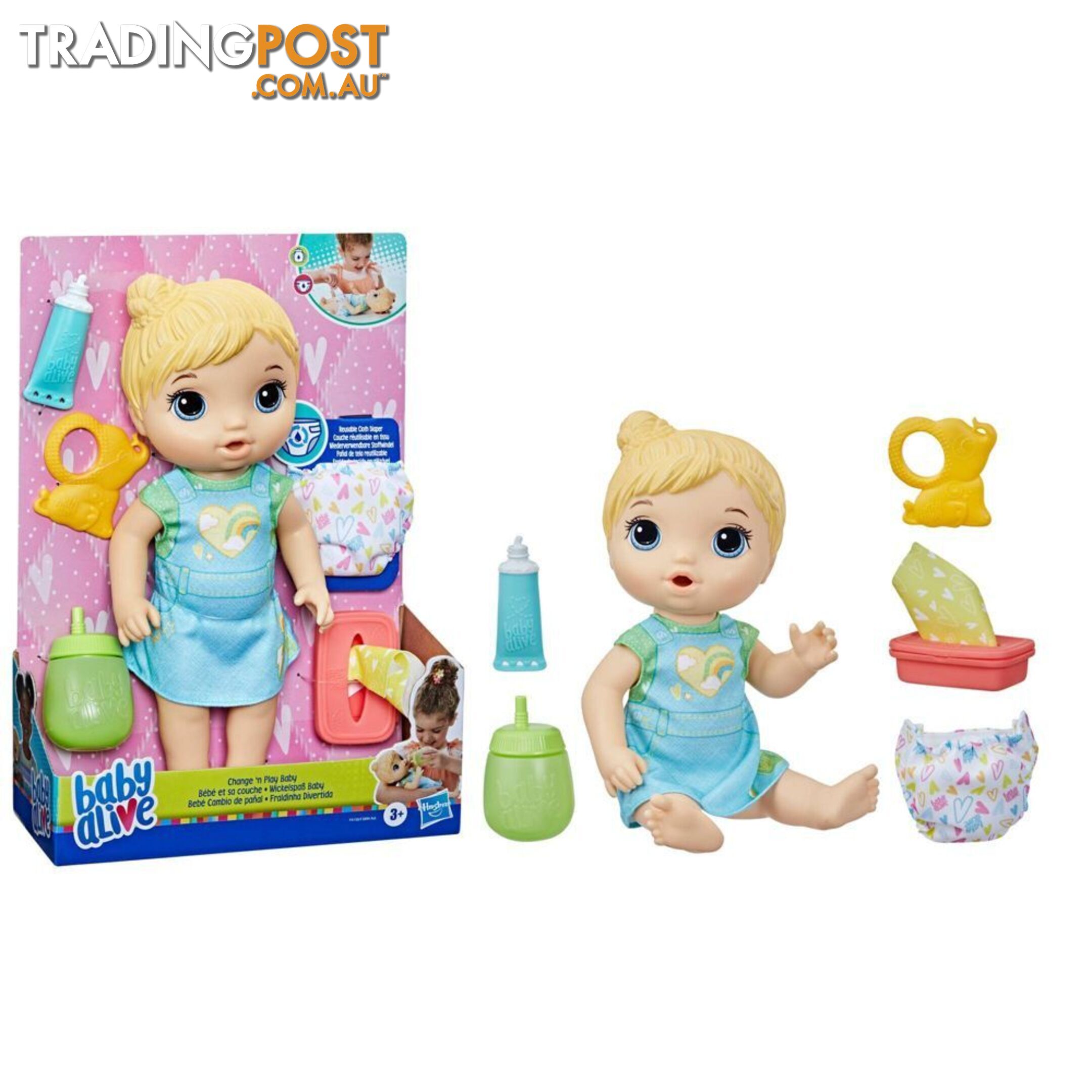 Baby Alive - Change 'n Play Baby Doll - Blonde Hair - Hasbro Hbf41505x22 - 5010996117250