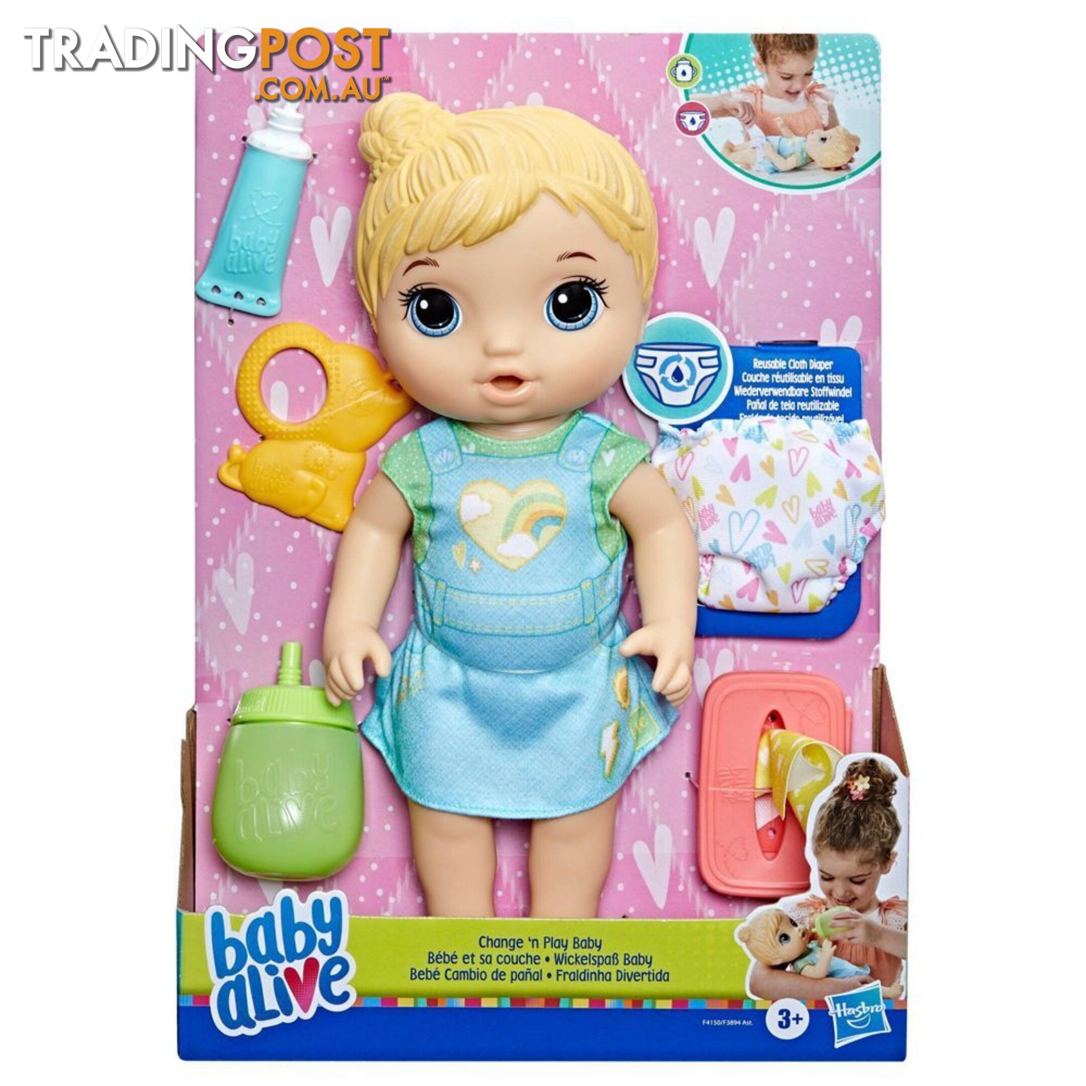 Baby Alive - Change 'n Play Baby Doll - Blonde Hair - Hasbro Hbf41505x22 - 5010996117250