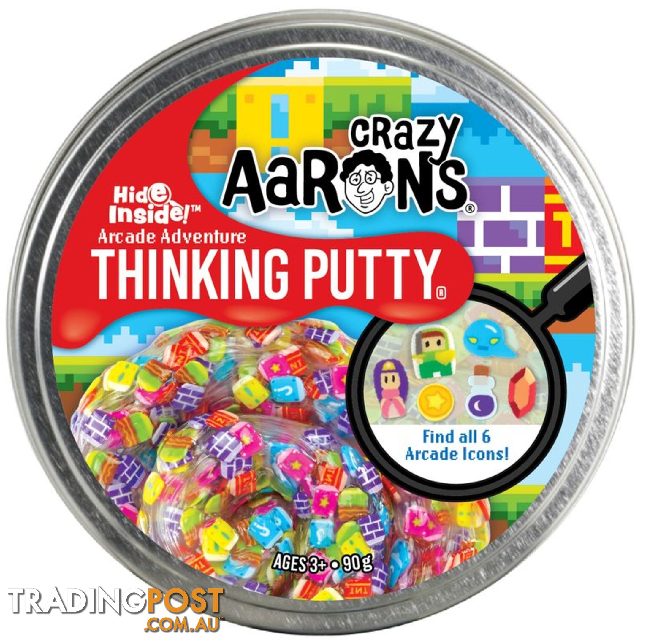 Crazy Aaron's Thinking Putty Hide Inside! Arcade Adventure 4inch - Bgaa020 - 810066953574