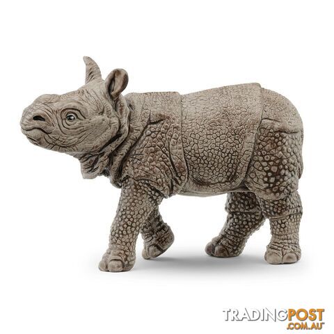 Schleich - Indian Rhinoceros Baby Animal Figurine - Mdsc14860 - 4059433527765