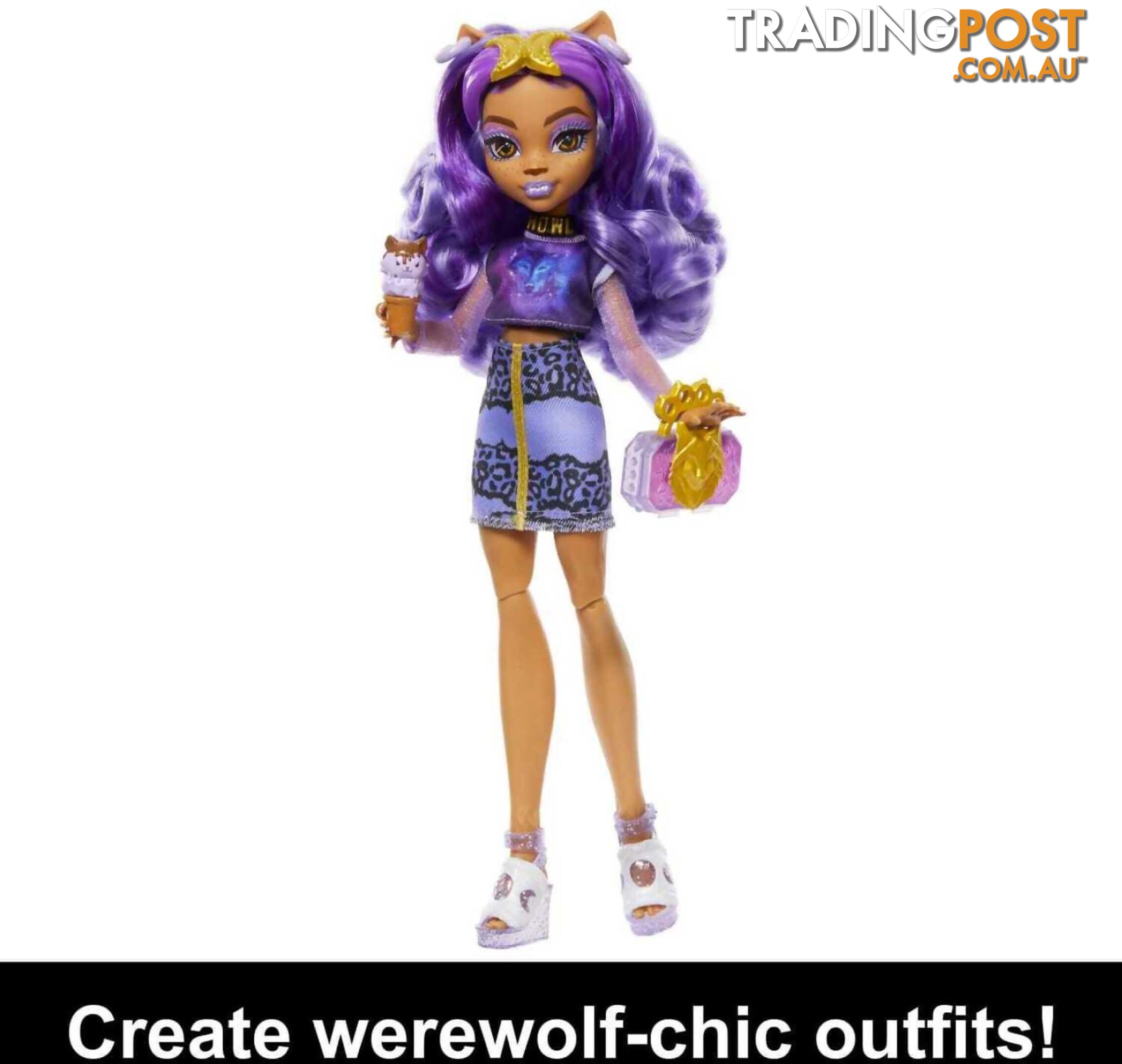 Monster High Doll - Clawdeen Wolf Skulltimate Secrets: Fearidescent Series - Mahnf74 - 194735139286