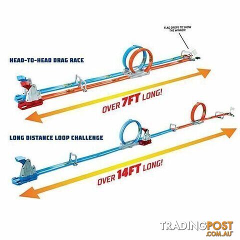 Hot Wheels® - Double Loop Dash Track Set Magfh85 - 887961762617