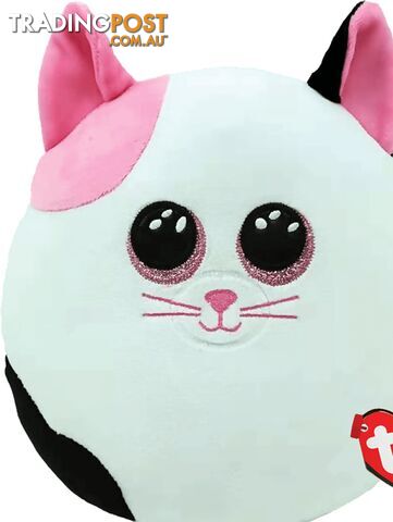 Ty - Squish-a-boos - Muffin - Pink And White Cat Medium 25cm (10'') - Squishy Beanies - Bg39222 - 008421392223