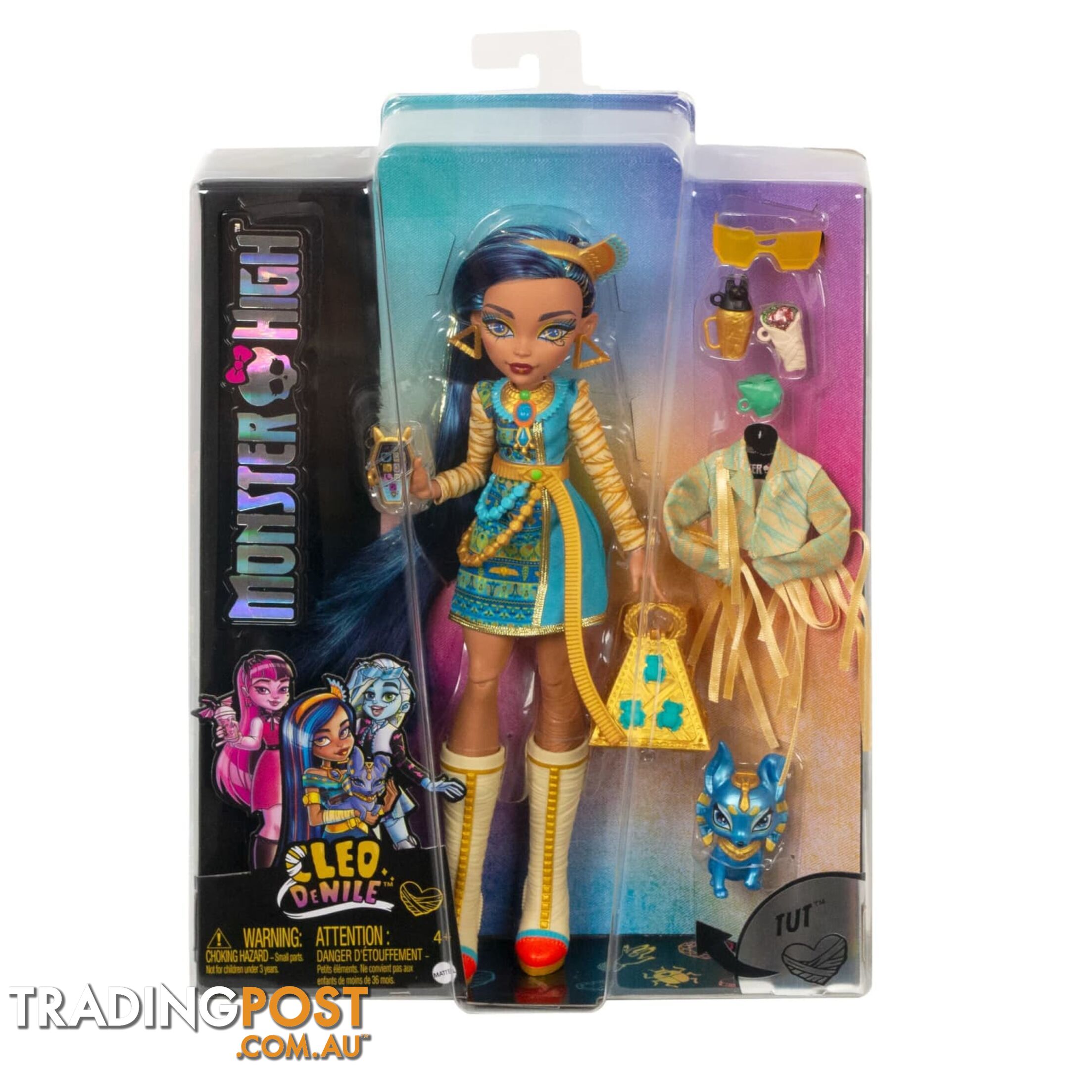 Monster High - Cleo De Nile Doll With Pet And Accessories - Mahhk54 - 194735069835