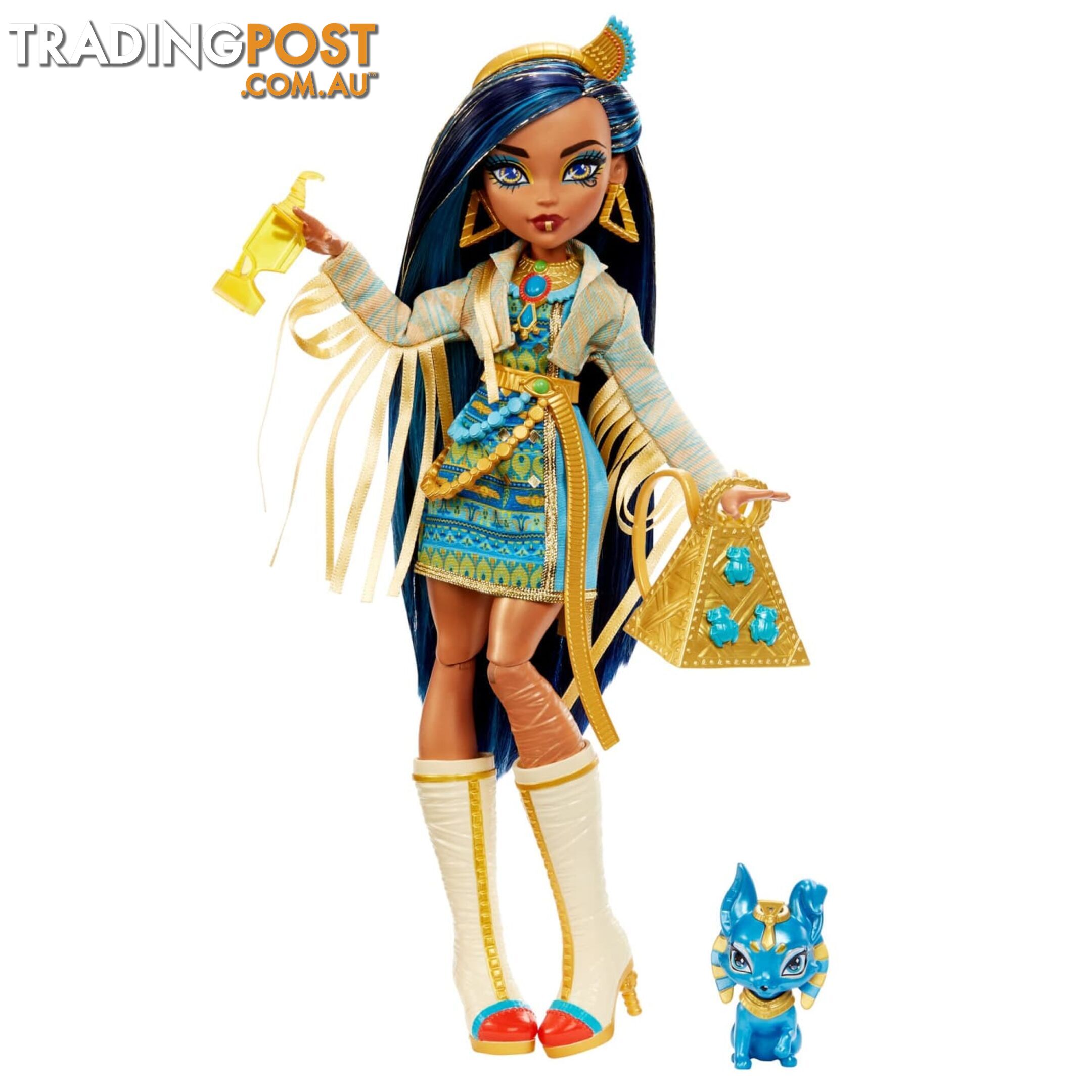 Monster High - Cleo De Nile Doll With Pet And Accessories - Mahhk54 - 194735069835