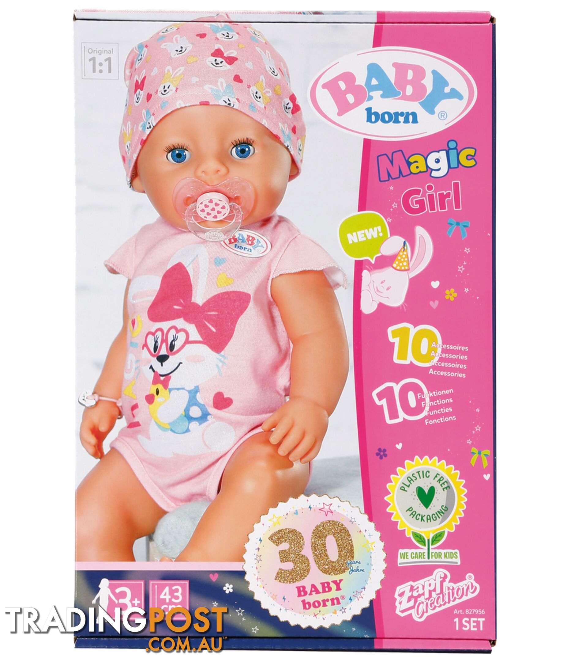 Baby Born - 43cm Magic Girl Doll - Bj827956 - 4001167827956