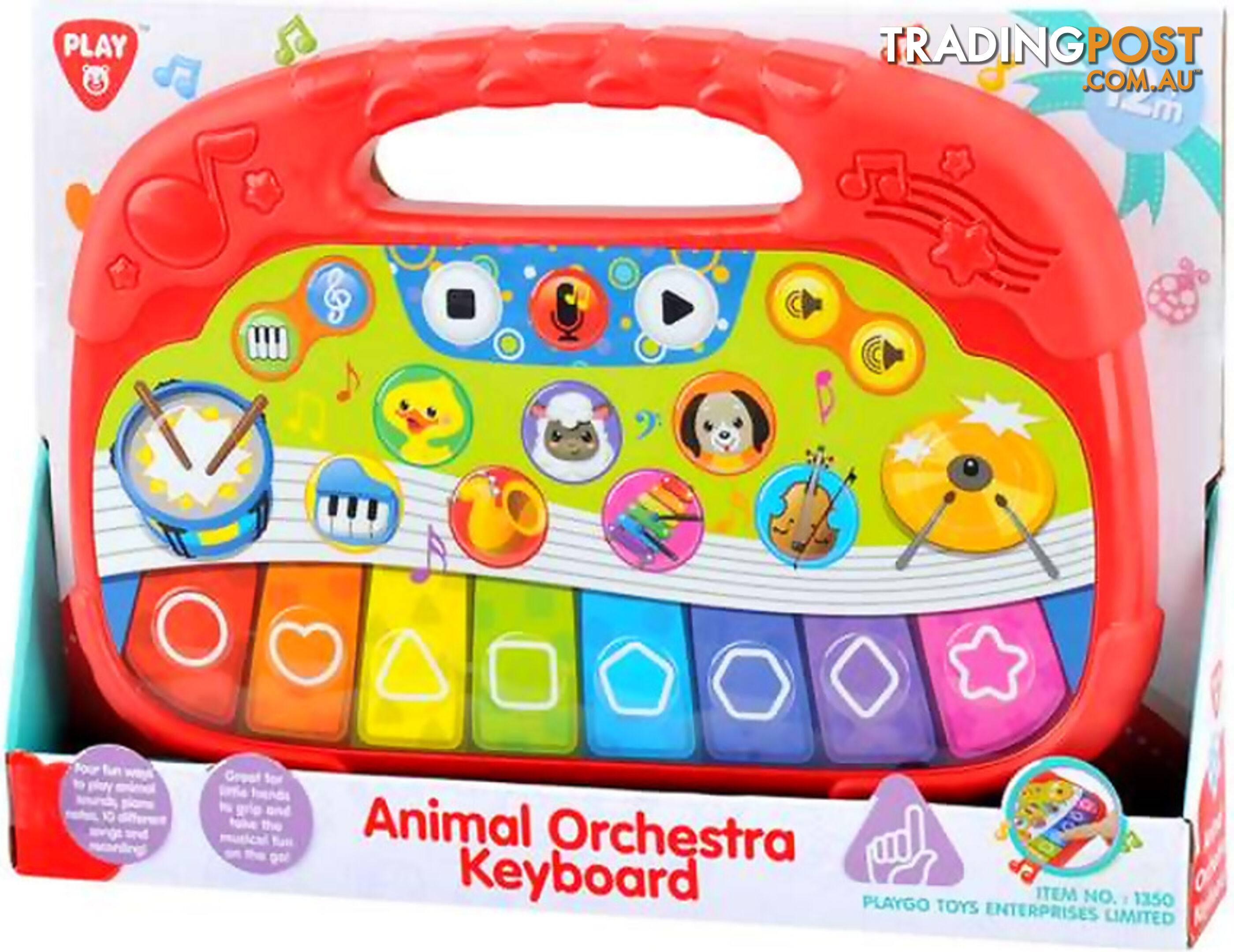 Playgo Toys Ent. Ltd. - Animal Orchestra Keyboard - Art66131 - 4892401013507