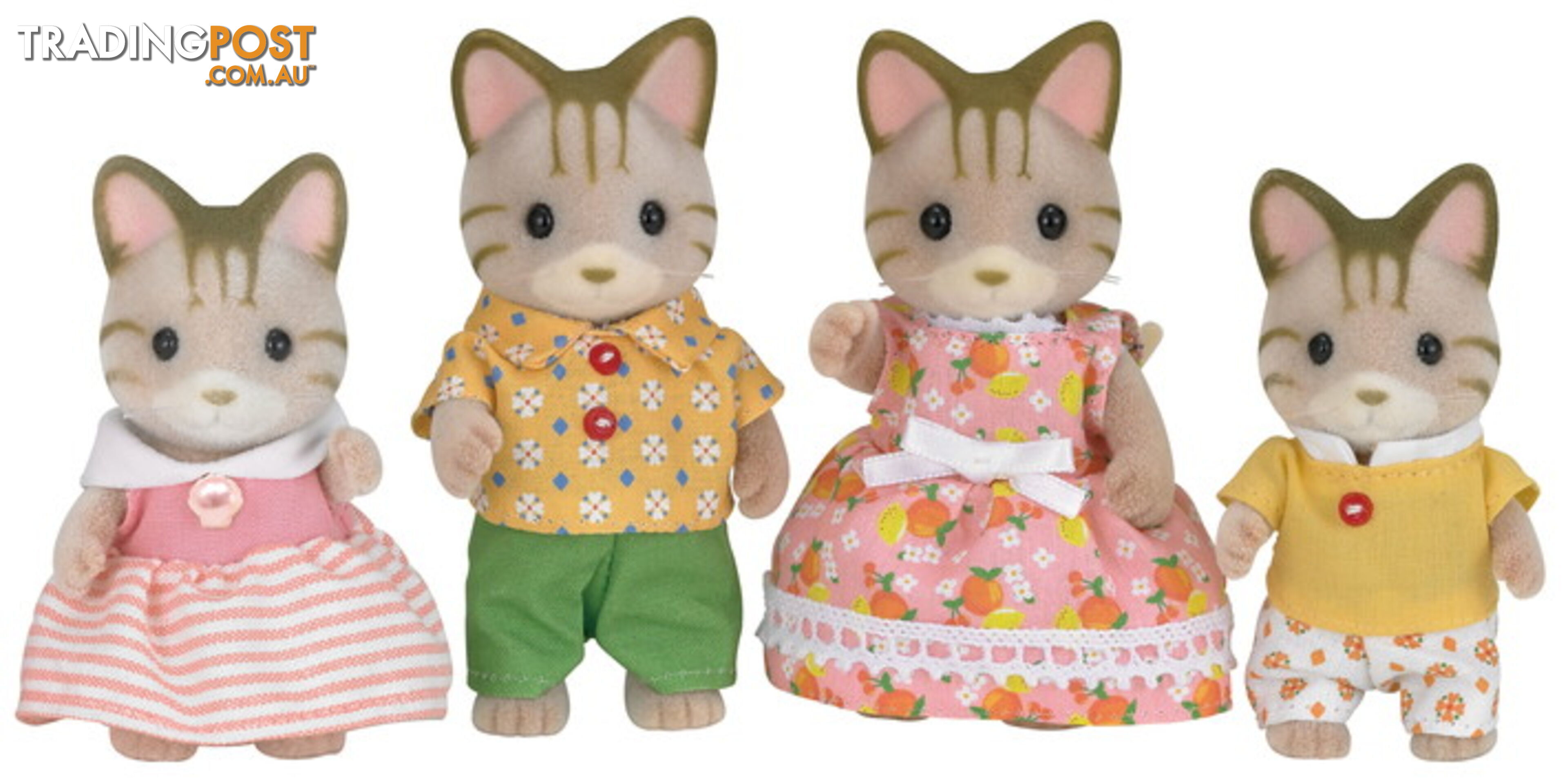 Sylvanian Families - Striped Cat Family - Mdsf5180 - 5054131051801