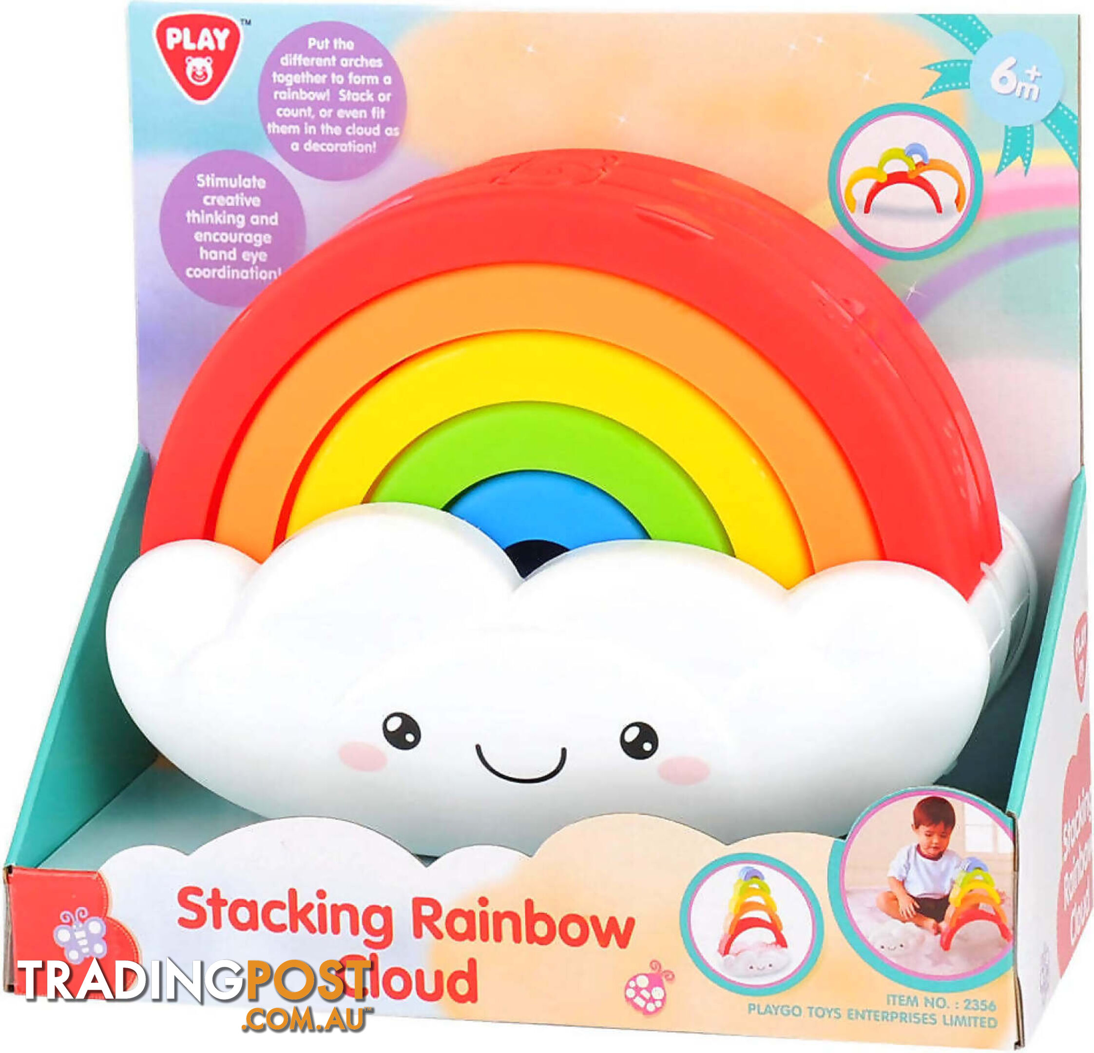 Playgo Toys Ent. Ltd - Stacking Rainbow Cloud - Art65915 - 4892401023568