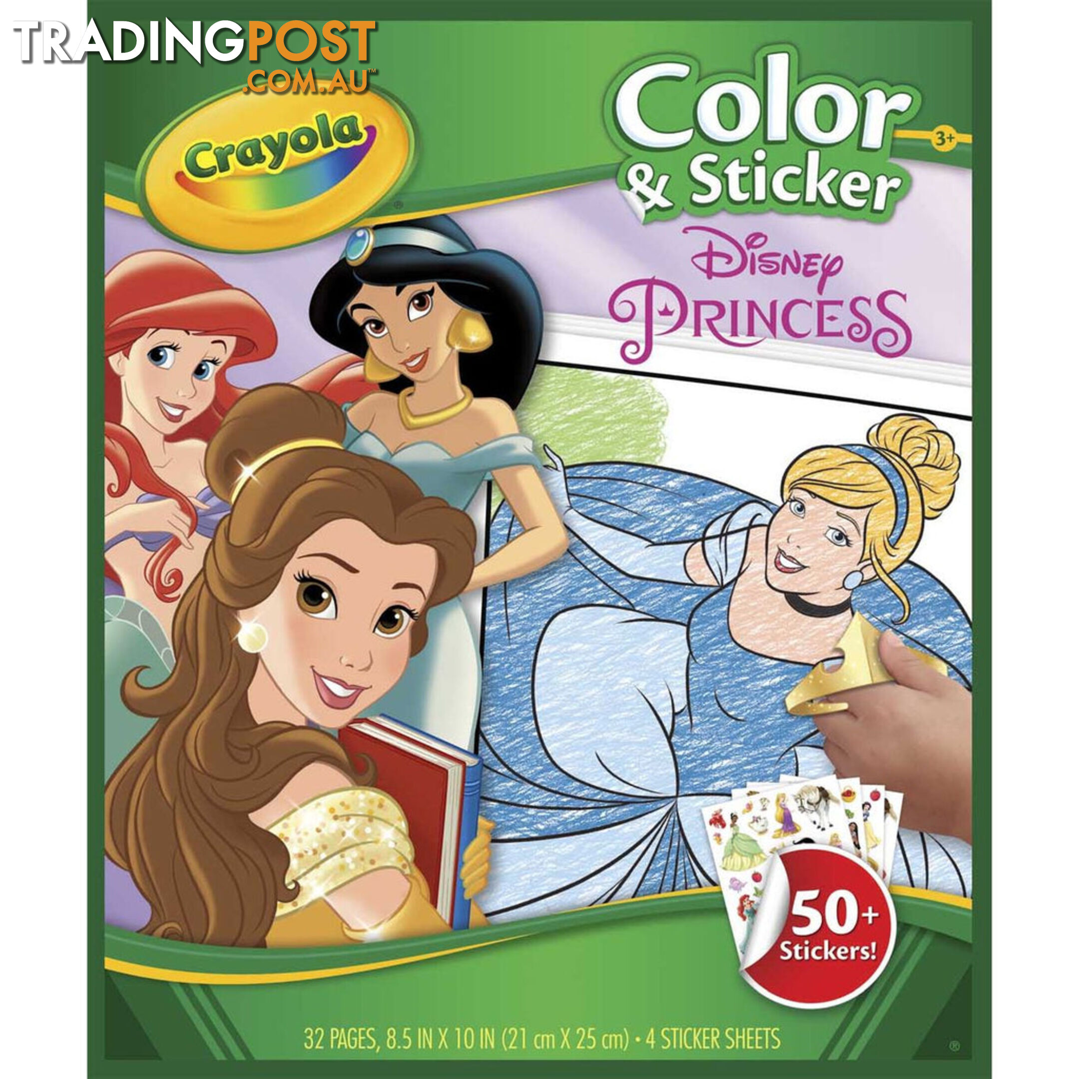 Crayola - Disney Princess Color & Sticker Book - Bs045091 - 71662050917