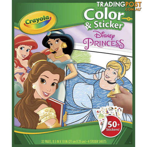 Crayola - Disney Princess Color & Sticker Book - Bs045091 - 71662050917