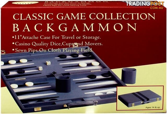 Backgammon Set 11 Inch Vinyl - Hansen Classic Games Jdhsn38011 - 025766380111