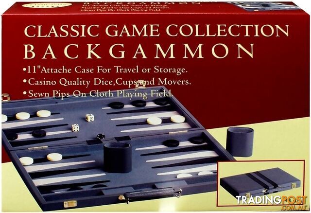 Backgammon Set 11 Inch Vinyl - Hansen Classic Games Jdhsn38011 - 025766380111