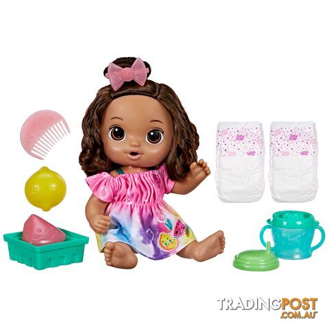 Baby Alive - Fruity Sips Baby Doll Brown Hair - Hbf73575xoo - 5010996100481