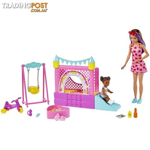 Barbie Skipper Babysitters Inc. Bounce House Playset With Dolls & Accessories - Mahhb67 - 194735062898
