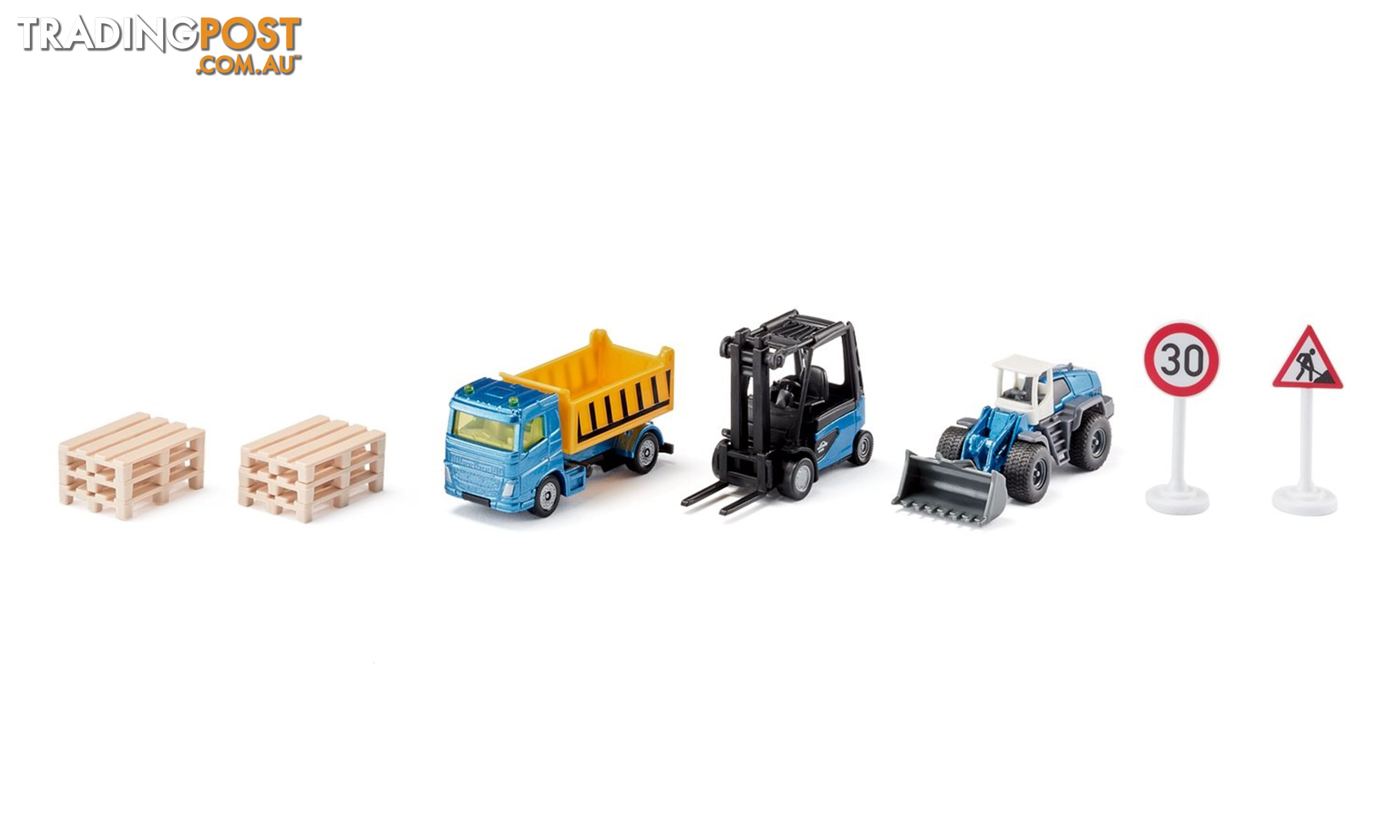 Siku - Construction Site Gift Set - 3 Vehicle And Accessory Playset - Mdsi6336 - 4006874063369