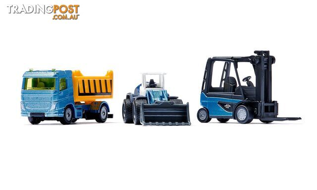 Siku - Construction Site Gift Set - 3 Vehicle And Accessory Playset - Mdsi6336 - 4006874063369