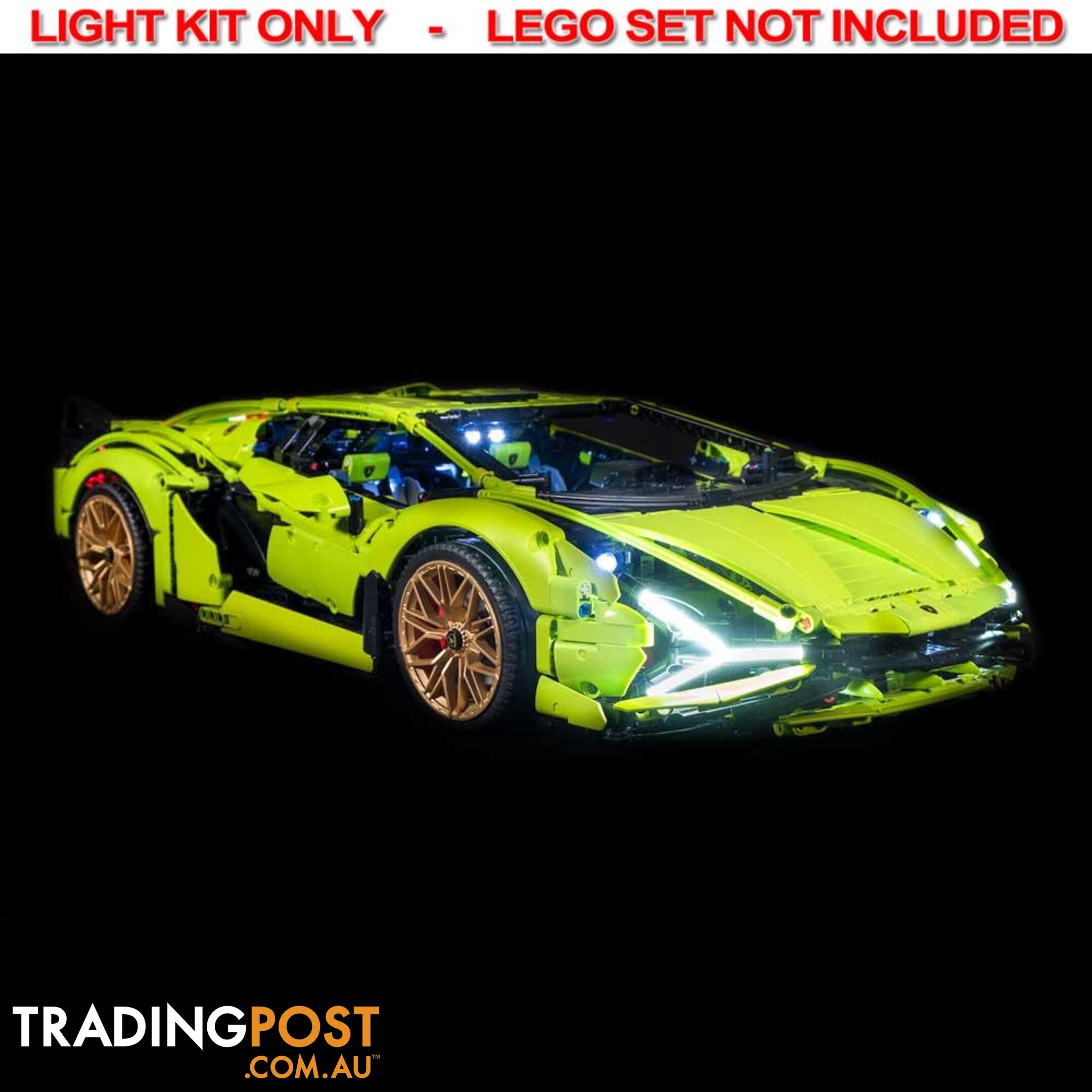 LIGHT KIT for LEGO Lamborghini Sian FKP 37 42115 - Light My Bricks - 744109767005