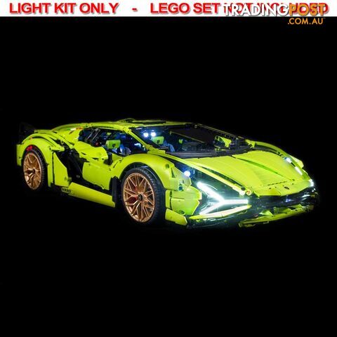 LIGHT KIT for LEGO Lamborghini Sian FKP 37 42115 - Light My Bricks - 744109767005
