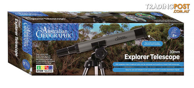 Australian Geographic - 30mm Explorer Telescope - Mdagdstm0030 - 9340816012127