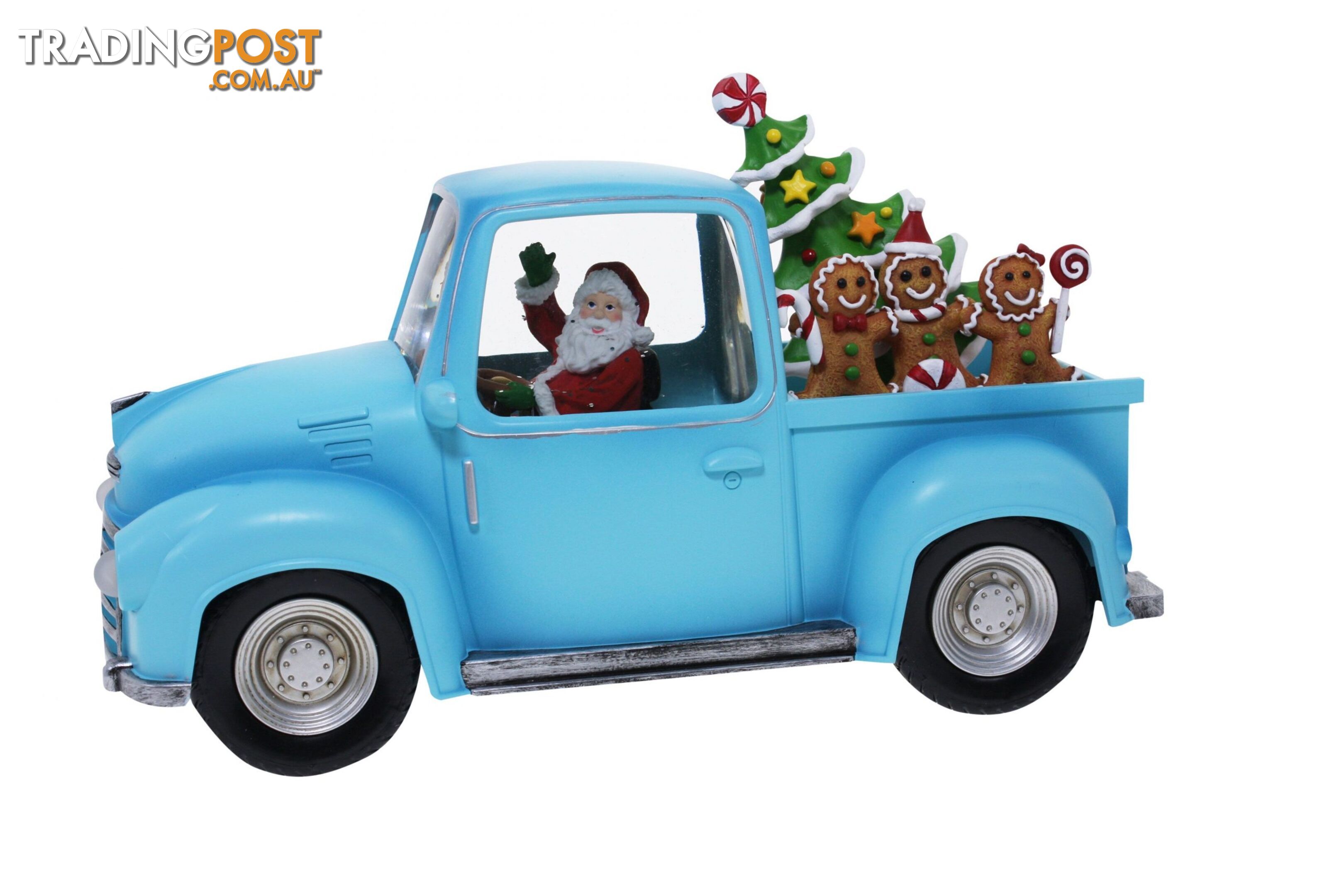 Cotton Candy - Xmas Blue Ute Led Santa With Gingerbread - Ccxacar12 - 9353468015125