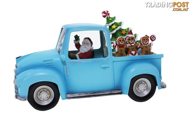 Cotton Candy - Xmas Blue Ute Led Santa With Gingerbread - Ccxacar12 - 9353468015125