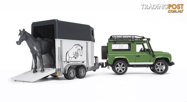 Bruder Land Rover Defender With Horse Trailer - Bruder Leisure Time 02592 - 4001702025922