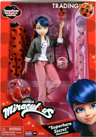 Miraculous Ladybug - Fashion Doll With 2 Outfits ''superhero Secret Marinette'' - Hs50355 - 043377503552