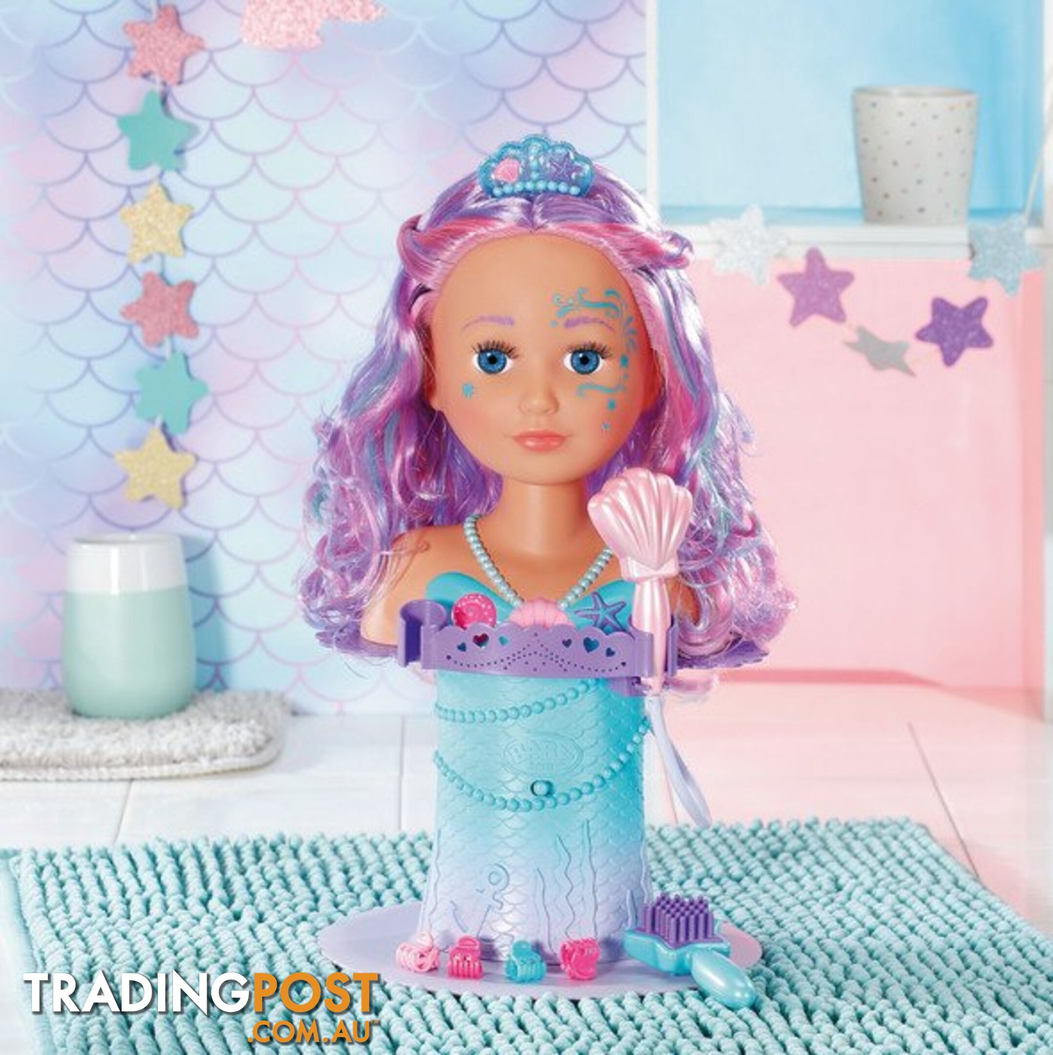 Baby Born - Sister Styling Mermaid Head Bj830550 - 4001167830550