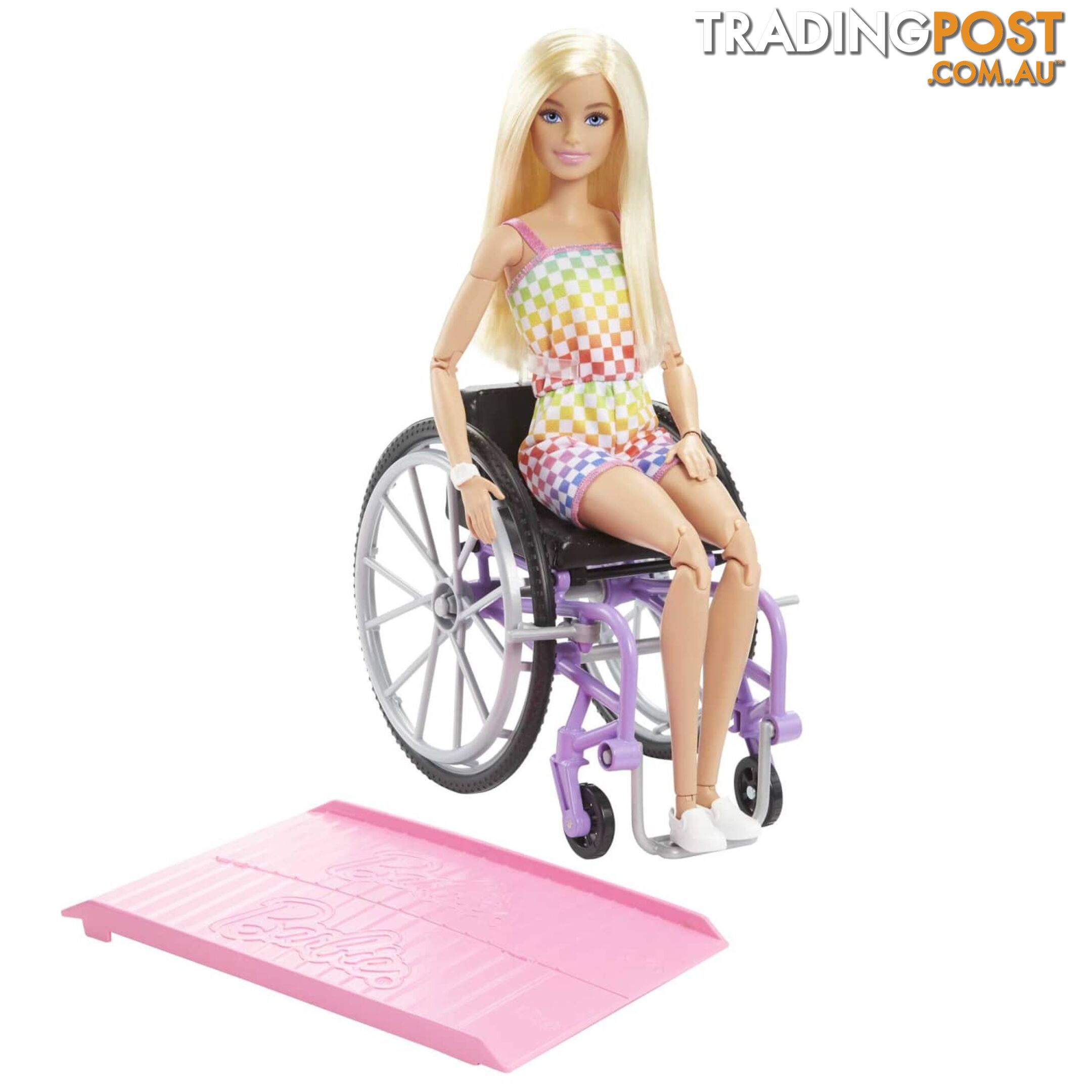 Barbie Doll With Wheelchair And Ramp Blonde Barbie Fashionistas - Mahjt13 - 194735094127