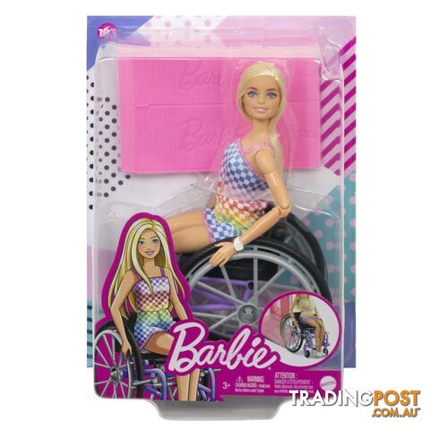 Barbie Doll With Wheelchair And Ramp Blonde Barbie Fashionistas - Mahjt13 - 194735094127