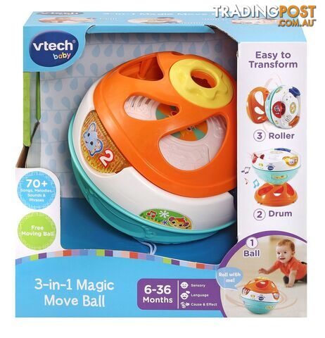 Vtech - 3in1 Motorised Magic Move Ball - Tn80509003004 - 3417765090035