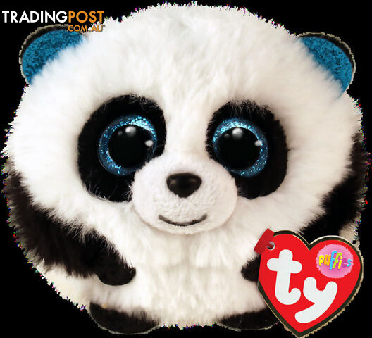 Ty - Beanie Ball Puffies - Bamboo Black And White Panda 10cm - Bg42526 - 008421425266