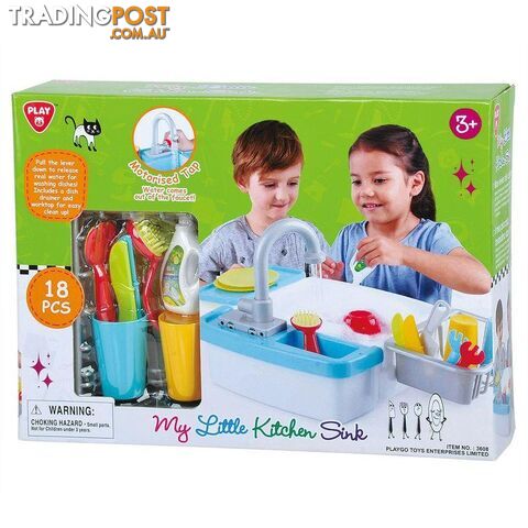 My Little Kitchen Sink Battery Operated 18 Piece Playgo Toys Ent. Ltd Art64872 - 4892401036087