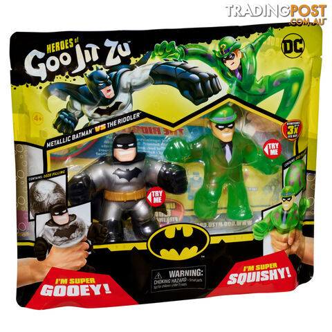 Heroes Of Goo Jit Zu - Metallic Batman Vs The Riddler   Mj41228 - 630996412282