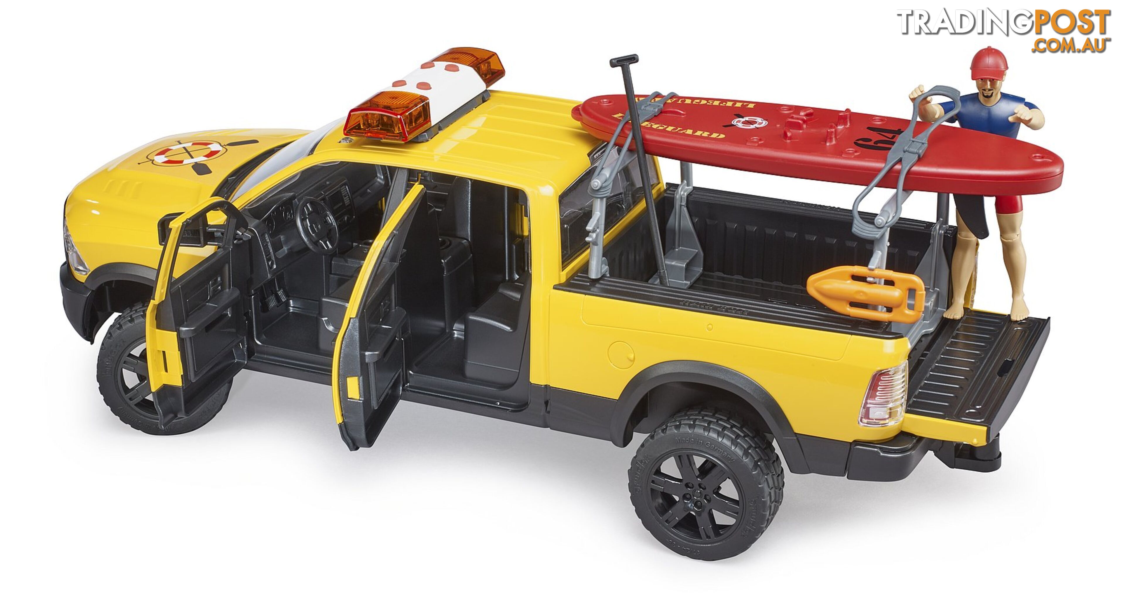 Bruder 1:16 Ram Power Wagon RAM 2500 With Lifeguard Figure Paddle Board - Zi24002506 - 4001702025069