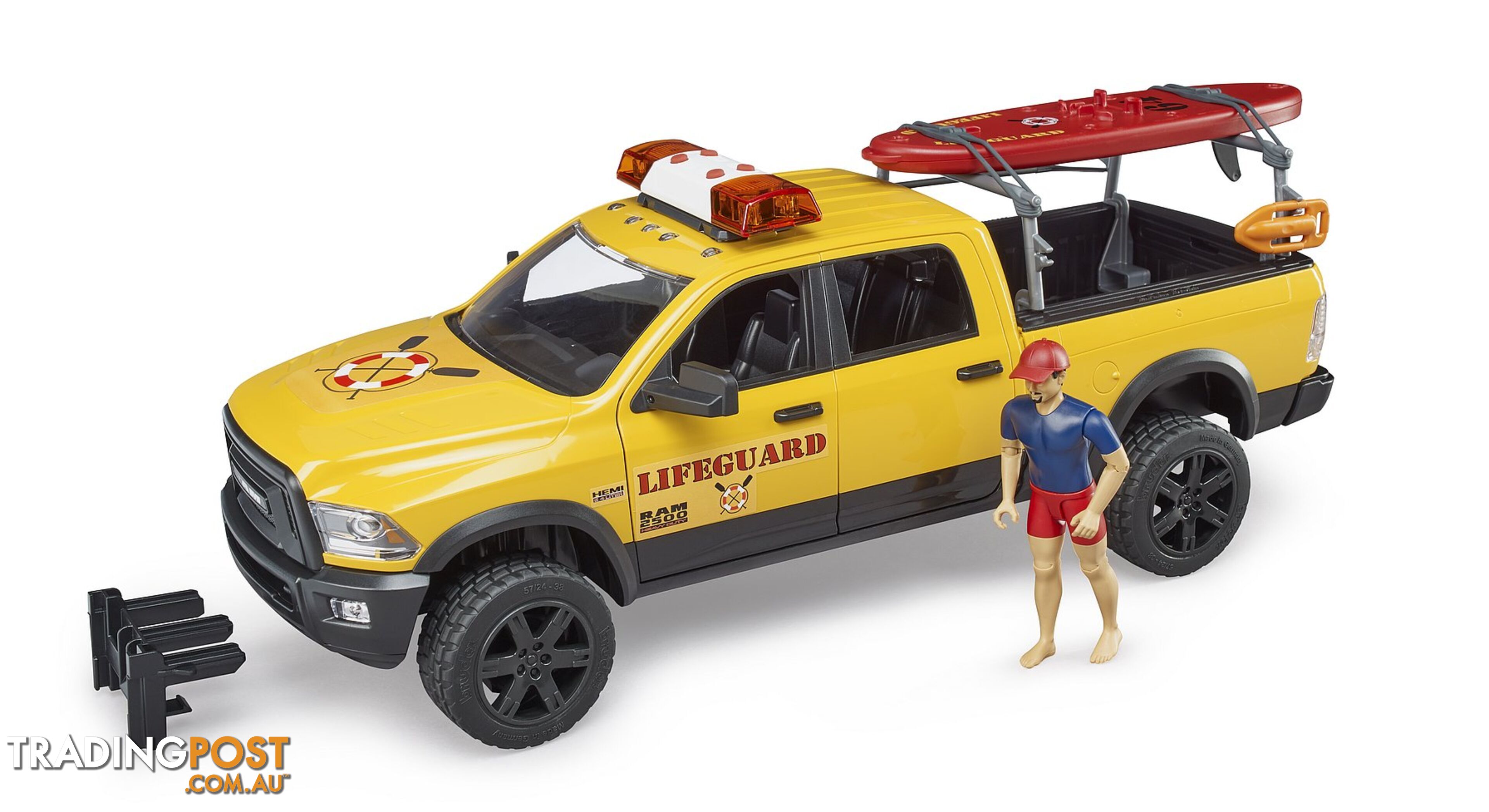 Bruder 1:16 Ram Power Wagon RAM 2500 With Lifeguard Figure Paddle Board - Zi24002506 - 4001702025069