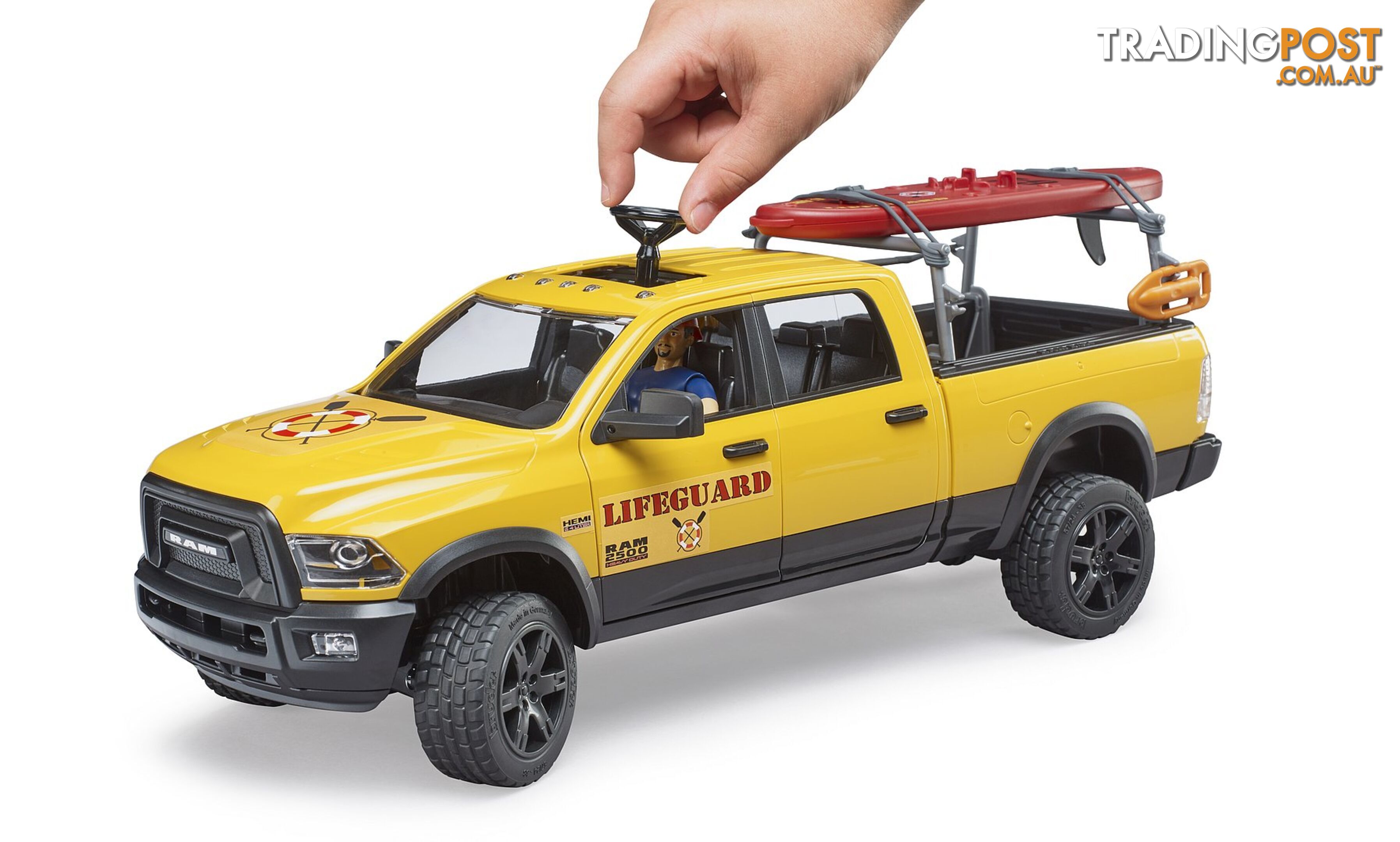 Bruder 1:16 Ram Power Wagon RAM 2500 With Lifeguard Figure Paddle Board - Zi24002506 - 4001702025069