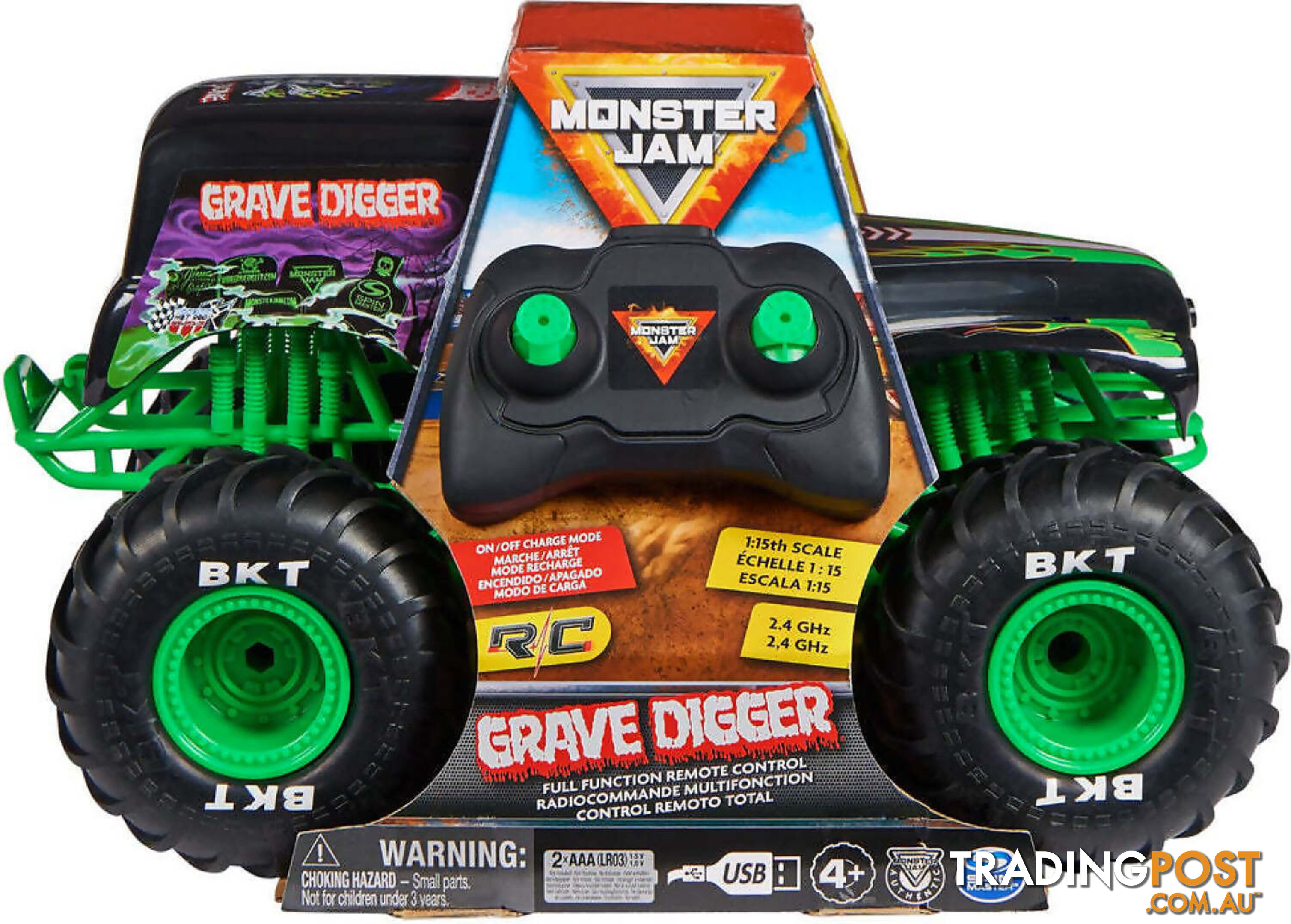 Monster Jam Rc 1:15 Scale Grave Digger Refresh - Si6068258 - 778988499597