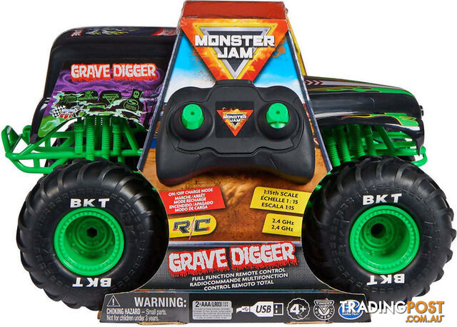 Monster Jam Rc 1:15 Scale Grave Digger Refresh - Si6068258 - 778988499597