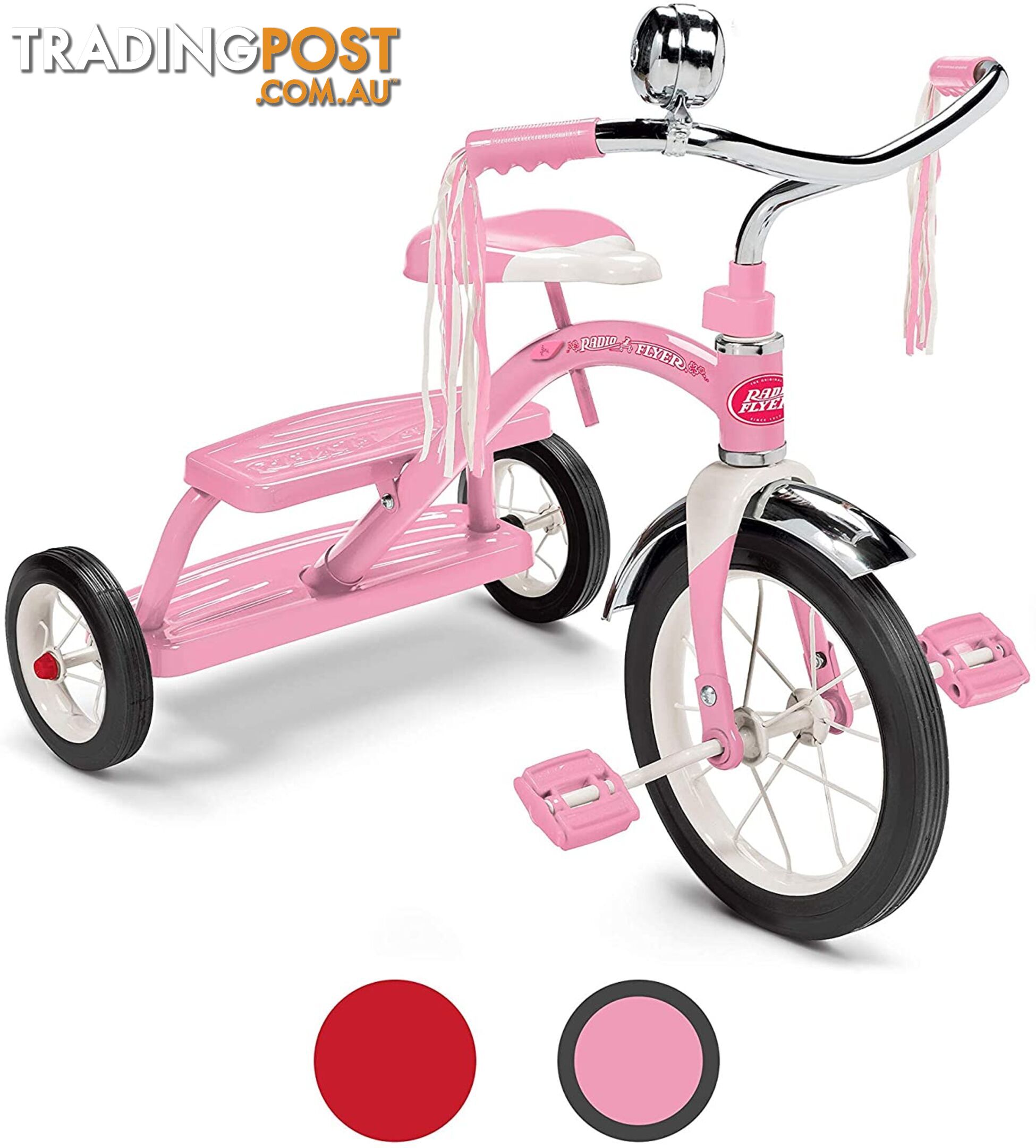 Radio Flyer - Classic Pink Dual Deck Tricycle Art65041 - 0042385112800