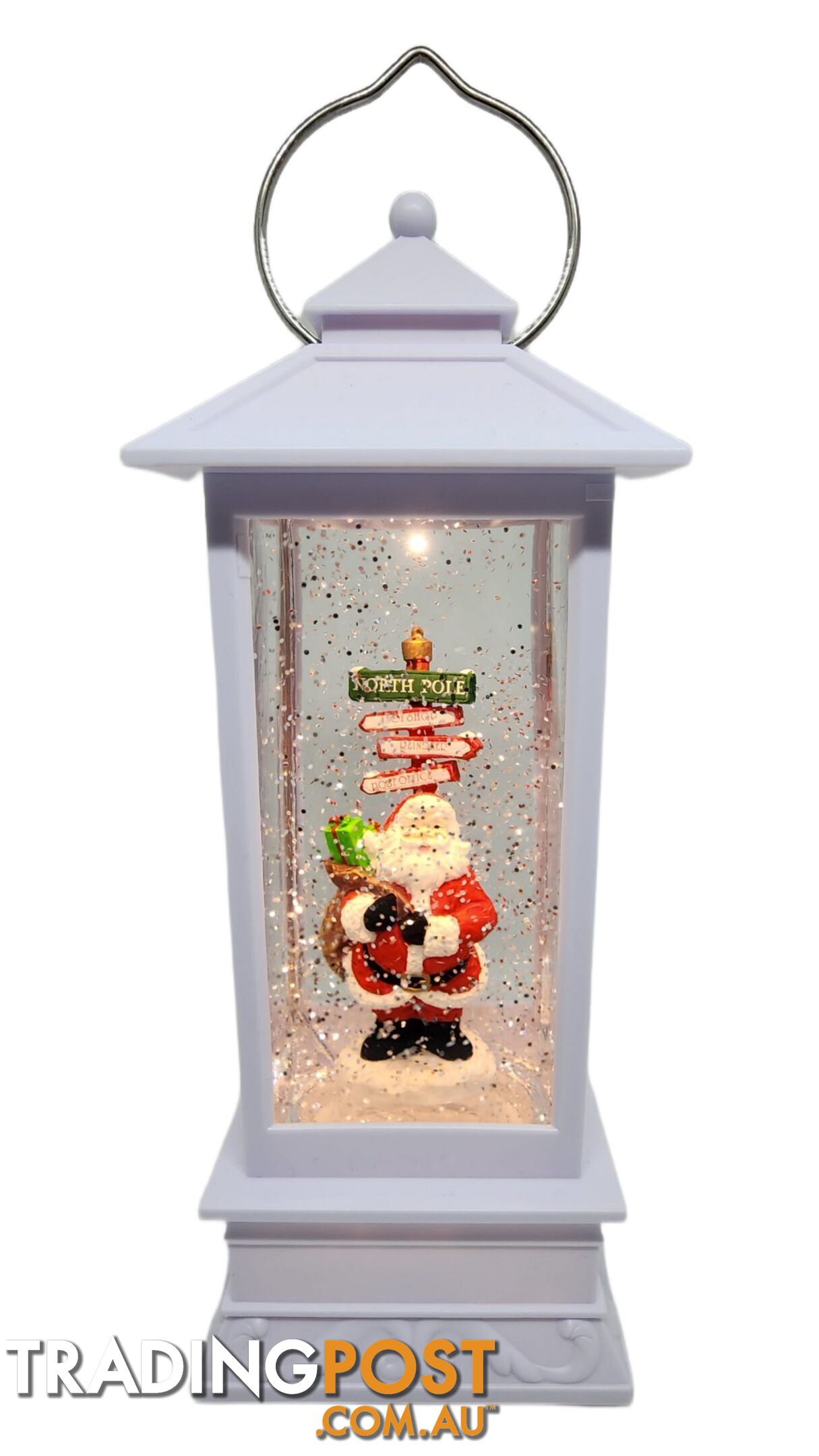 Cotton Candy - Xmas Santa Sign Post Lantern 25cm - Ccxaus07 - 9353468008042